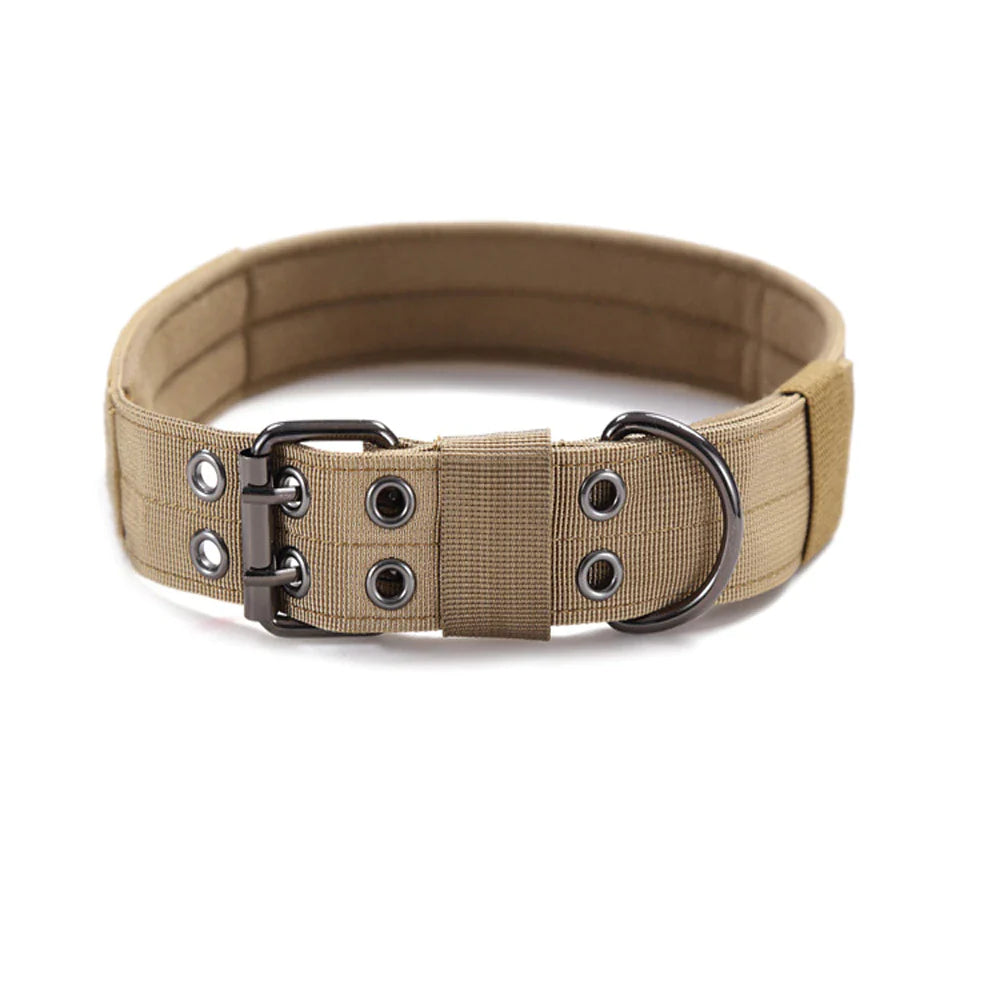 Tactical Heavy Duty Nylon Large Dog Collar K9 Military with Adjustable Metal Buckle