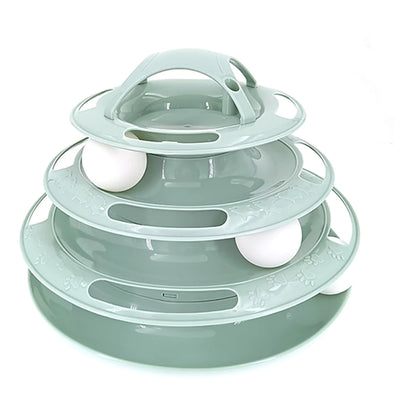 3 or 4 Levels Cats Interactive Toy plate Tower for Training and Amusement