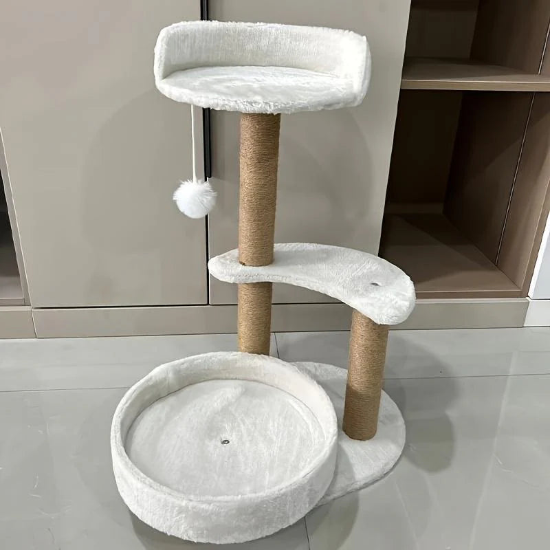 Multi-Layer Cat Tree Indoor Cat Furniture with Scratching Posts and Interactive Ball Toys Great Value Pet Consumption Tree