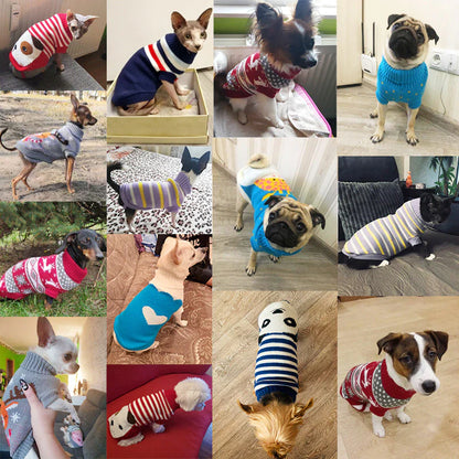 Warm Dog Clothes for Small Medium Dogs Knitted Sweater Pet Clothing for Chihuahua Bulldogs Puppy Costume Coat Winter