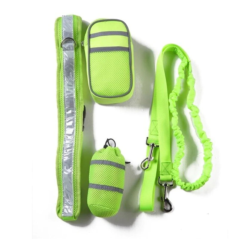 Pet Cat Elastic Reflective Belt Running Jogging Leash Set Leash Collar Pet Accessories Puppy Harness Walking Training