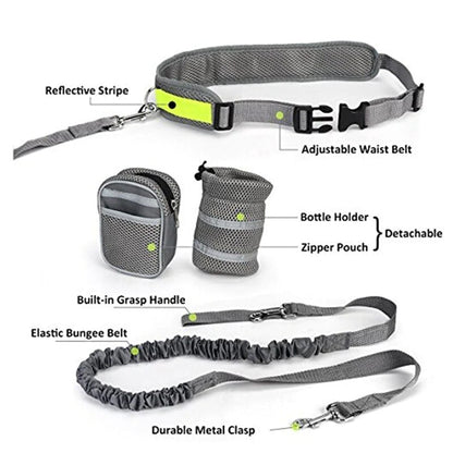 Pet Cat Elastic Reflective Belt Running Jogging Leash Set Leash Collar Pet Accessories Puppy Harness Walking Training