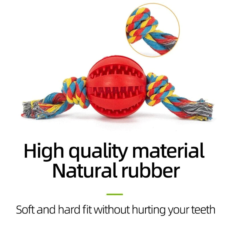 Dog Toy Interactive Ball for Dog Chewing Toys for Pet Tooth Cleaning Dog Food Ball Solid Toy Ball Dog Chewing
