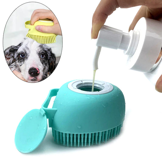 Soft Brush Bath Massage Gloves for Dogs and Cats