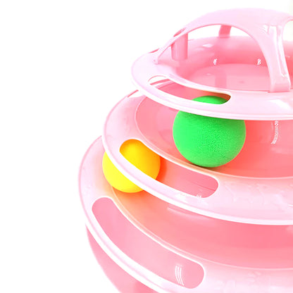 3 or 4 Levels Cats Interactive Toy plate Tower for Training and Amusement