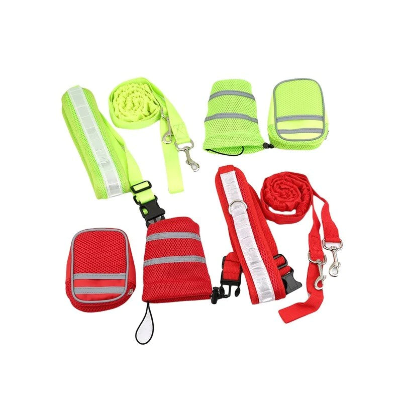 Pet Cat Elastic Reflective Belt Running Jogging Leash Set Leash Collar Pet Accessories Puppy Harness Walking Training