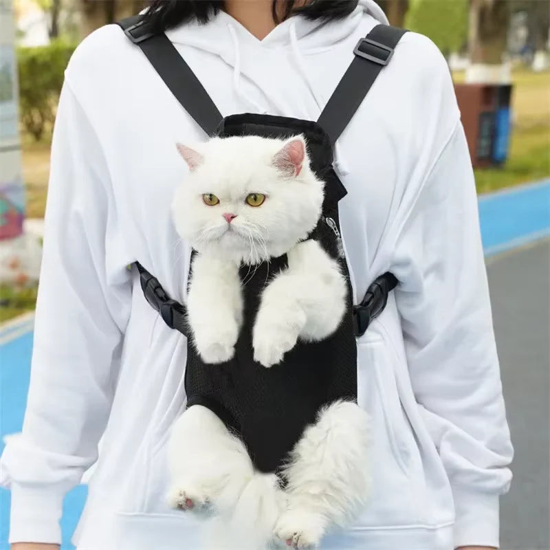 Adjustable Cat/Small Dog Carrier Bag Pet Double Shoulder Backpack Portable Bag Outdoor Travel Camping Hiking Bag