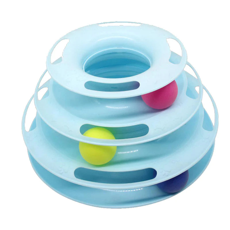 3 or 4 Levels Cats Interactive Toy plate Tower for Training and Amusement