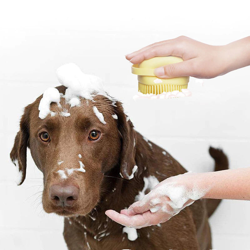 Soft Brush Bath Massage Gloves for Dogs and Cats