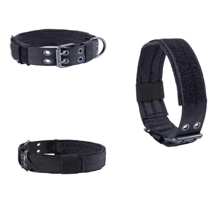 Tactical Heavy Duty Nylon Large Dog Collar K9 Military with Adjustable Metal Buckle