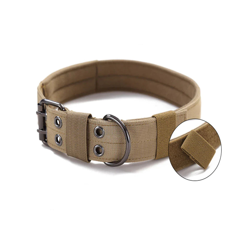 Tactical Heavy Duty Nylon Large Dog Collar K9 Military with Adjustable Metal Buckle