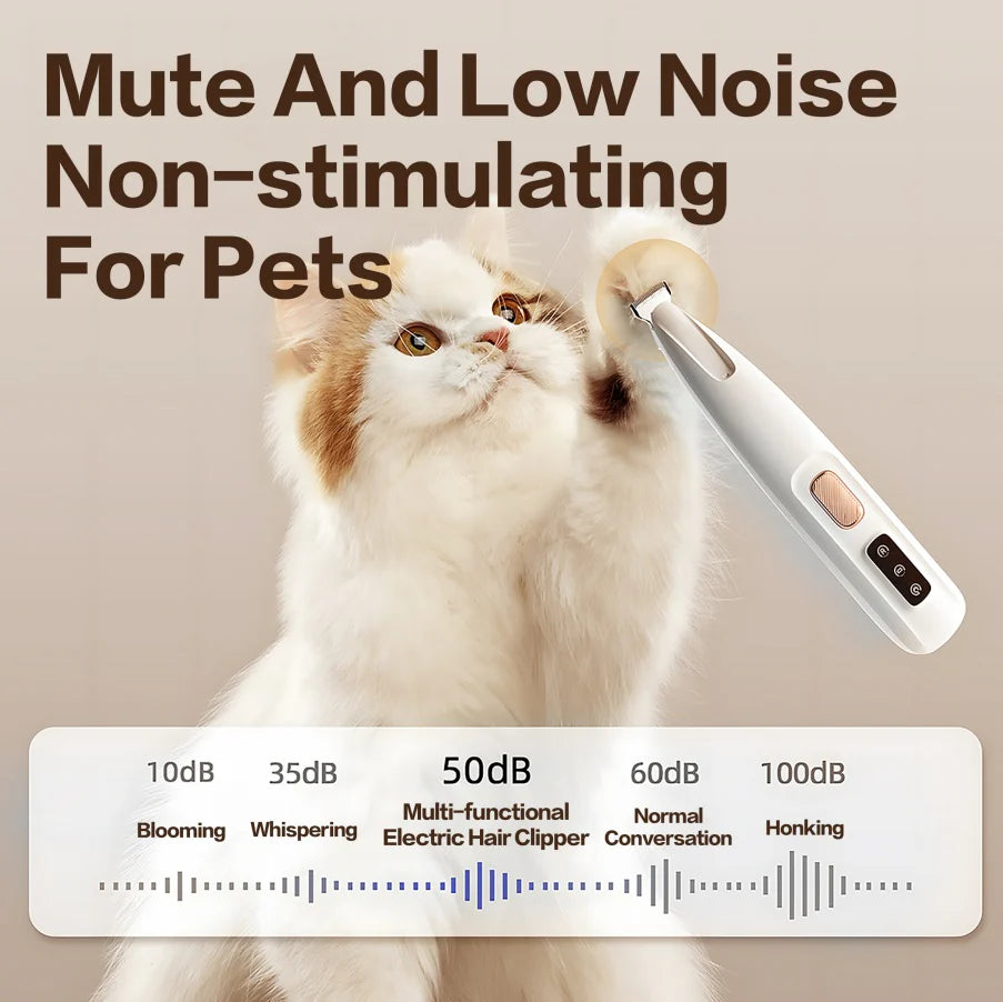 New Pet Claw Trimmer Rechargeable Quiet Hair Trimmer for Pets, Professional Pet Grooming Kit