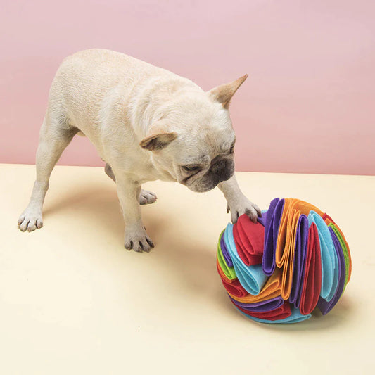 Snuffle Ball Dog Puzzle Toys Increase IQ Slow Dispensing Feeder Pet Training Games Feeding Feeding Food Intelligence Toy