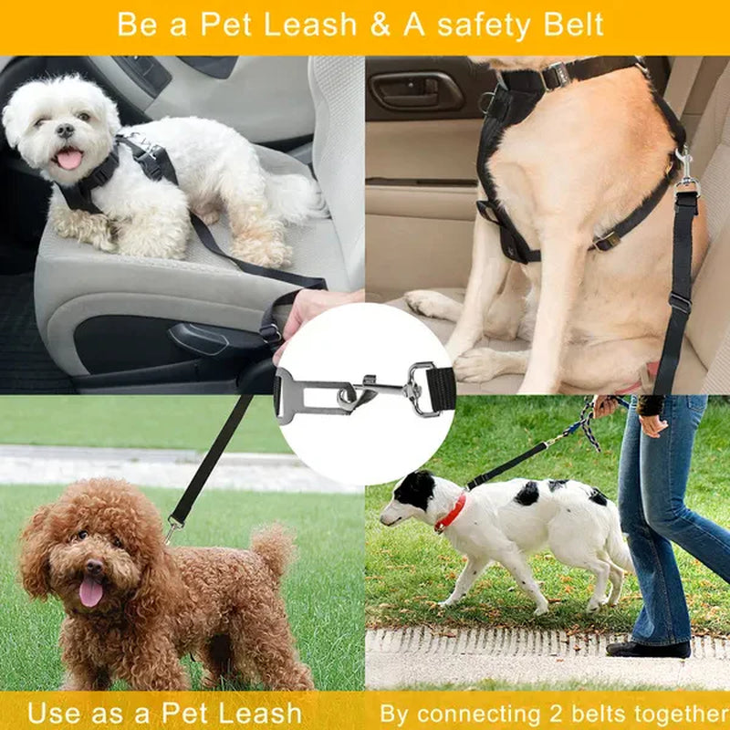 Pet Dog Adjustable Safety Belt 2Pcs