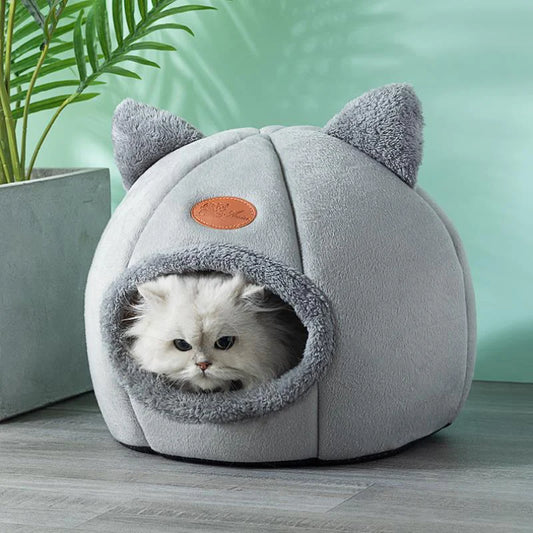 New Deep Sleep Comfort in Winter Cat Bed Small Dog House Pets Tent Cozy Cave Nest Indoor