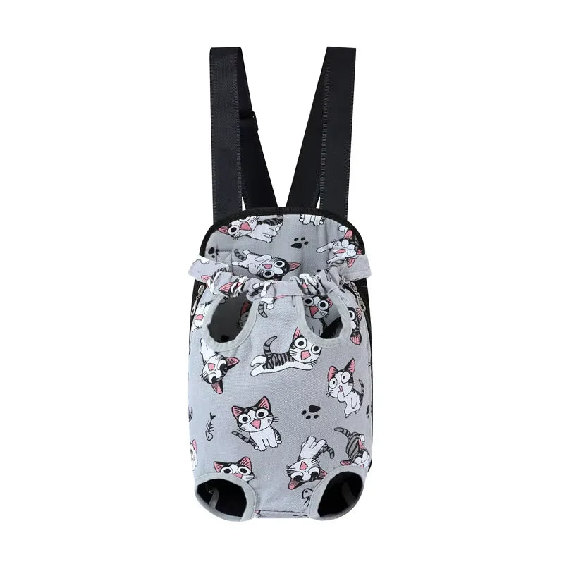 Adjustable Cat/Small Dog Carrier Bag Pet Double Shoulder Backpack Portable Bag Outdoor Travel Camping Hiking Bag